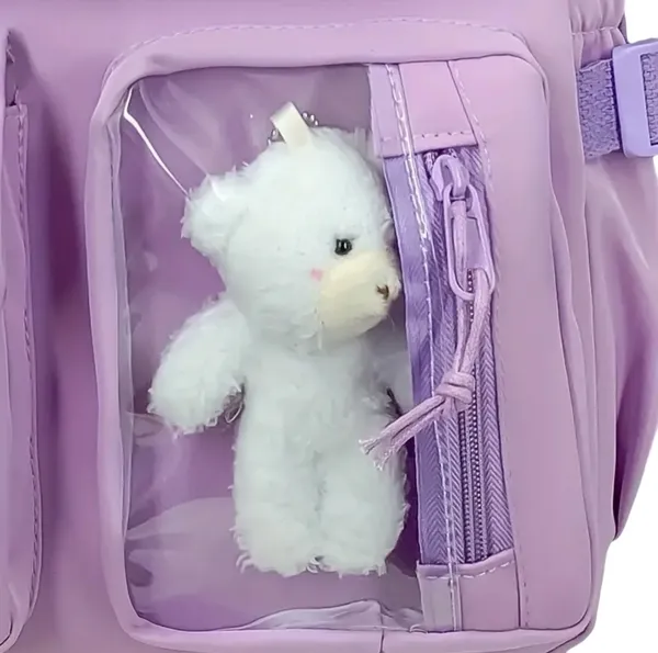 Andrea’s Deals NWT Travel Backpack, Multi-Pocket Waterproof College School Bag Lavender - Image 8