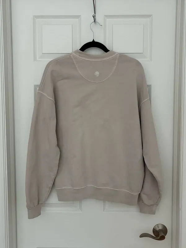 Anine Bing Tiger Sweatshirt In Stone, Size Small - Image 9