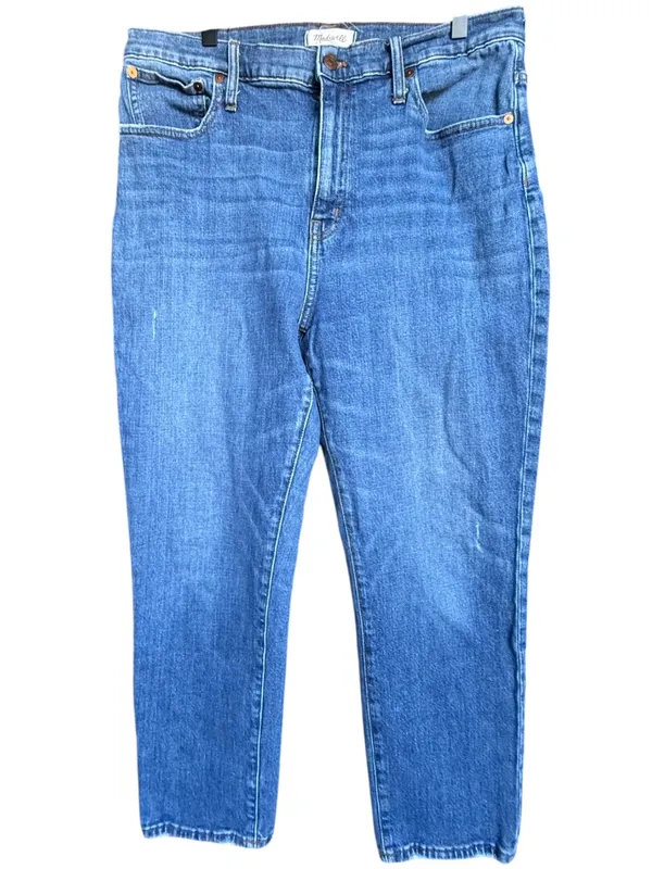 Madewell The High-Rise Slim Crop Boyjean in‎ Barksdale Wash Sz 32 - Image 5