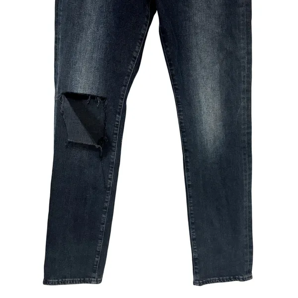 7 For All Mankind Dark Wash Blue Denim Slim Fit 29 NWOT Premium Denim Mid Rise - Image 4