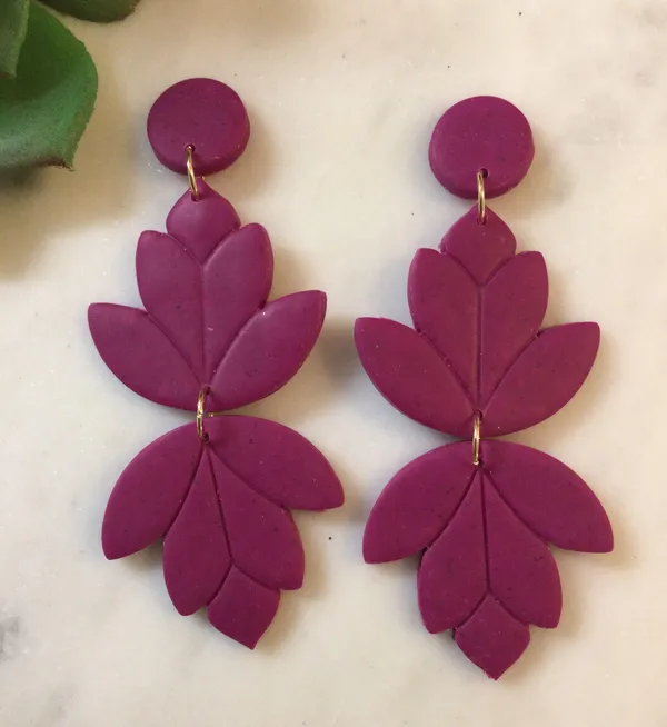 Handmade Polymer Clay Earrings - Image 2