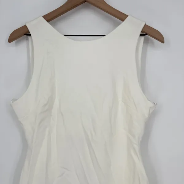 Lulus White Sleeveless Bodycon Dress‎ Party Cocktail Evening Size L - Image 4