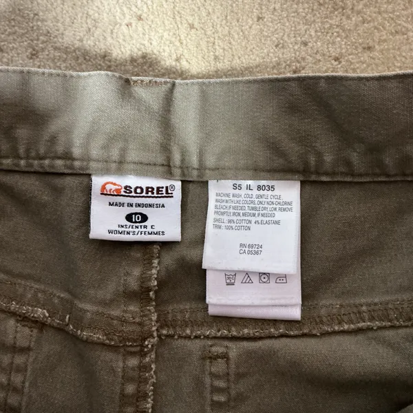 Sorel Womens Cropped Wide Leg Utility Carpenter Pants Sz 10 S5 IL‎ 8035 Gorpcore - Image 4