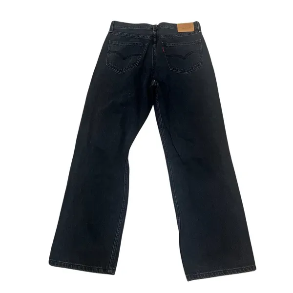 Levi's Women's Loose Straight Jeans Black Denim W27 L30 Standard 5-Pocket Design - Image 3