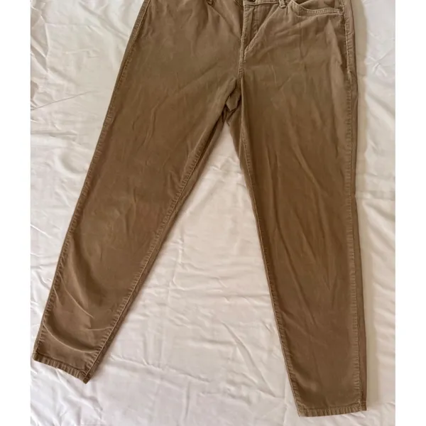 Nine‎ West Jeans Tan Corduroy Cigarette Fit Skinny Leg Pants Size 12/31 Brown - Image 2