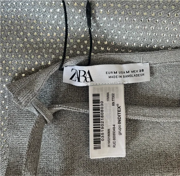 ZARA Open Back Sparkly Crop Top - Image 7