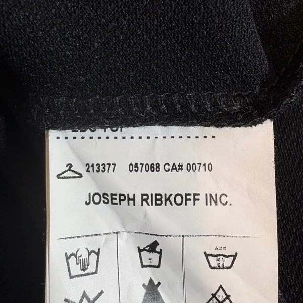 Joseph Ribkoff‎ Mesh Insert Shirt Hem Rhinestone 1/4 Zip Black Mock Neck Grunge - Image 10