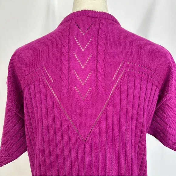Vintage College Point Sweater Womens Medium Short Sleeve Round‎ Neck Made In USA - Image 6