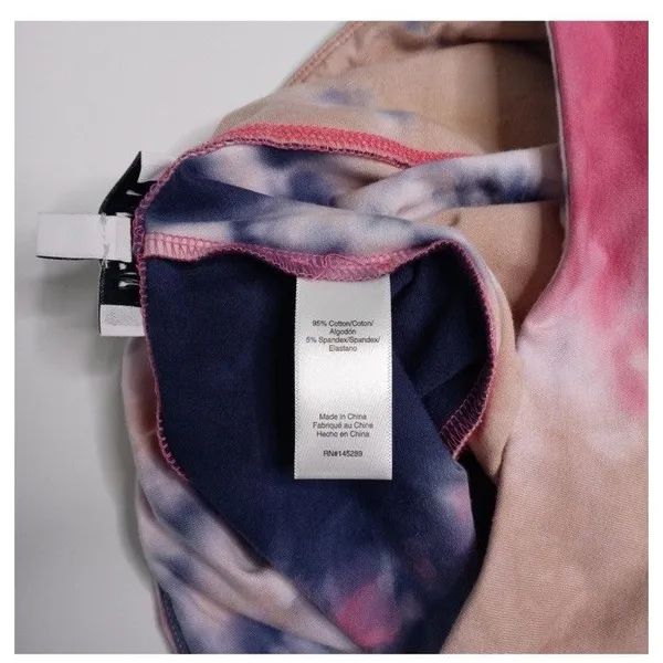 ⁠Oli Viv Womens Tie Dye Bike Shorts M Pink Navy Blue Kendall Athleisure NWT⁠ - Image 6
