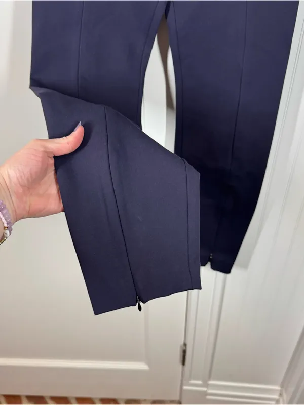 Good American The Boss Pant High Rise Navy Skinny‎ with Zips Size 2 Medium - Image 5
