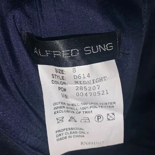 Alfred Sung strapless satin twill bow dress - Image 2