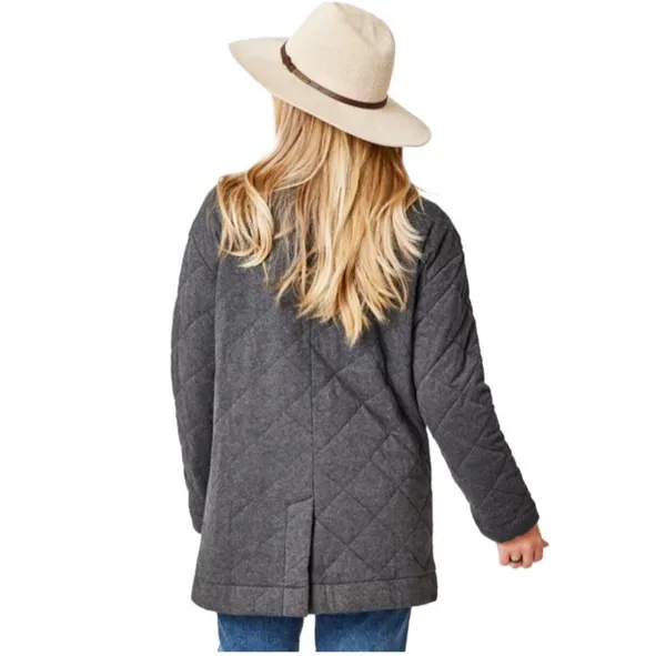 NWOT Carve Designs Organic Cotton Maggie Quilted Topper Coat Small - Image 3