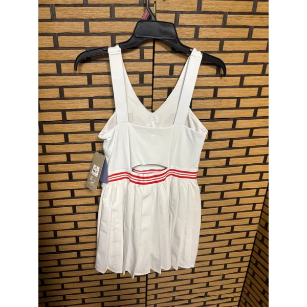 Avia White And Red Pleated Tennis Dress With Built In Shorts‎ Size Small - Image 2