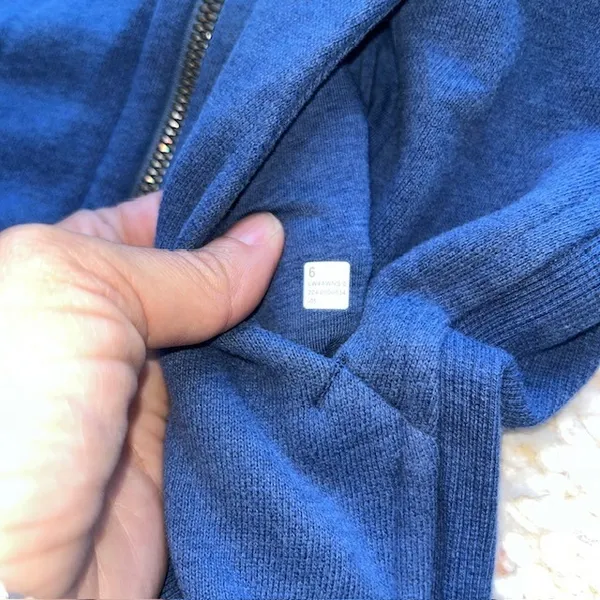 Lululemon Scuba Hoodie Light Cotton Fleece Full Zip Blue 6‎ - Image 6