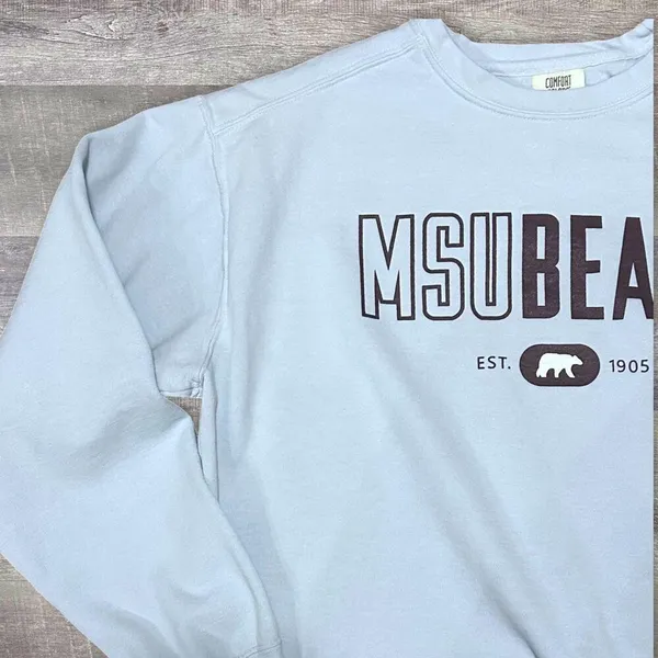 Comfort Colors MSU Missouri State University Bears Sweatshirt Adult L Blue NCAA - Image 2