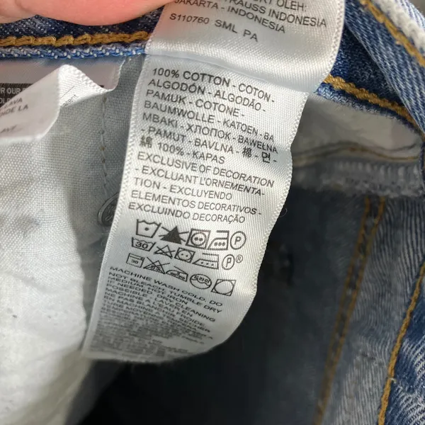 Levi's ribcage straight ankle jeans distressed light wash womens size 25‎ trendy - Image 9