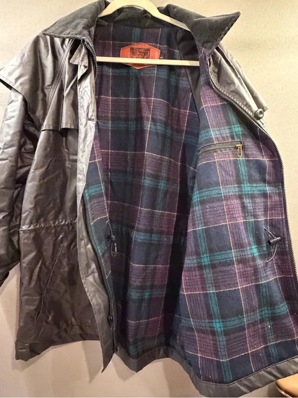 Woolrich Women’s navy blue Waterproof Trench-Style Jacket size medium vintage - Image 6