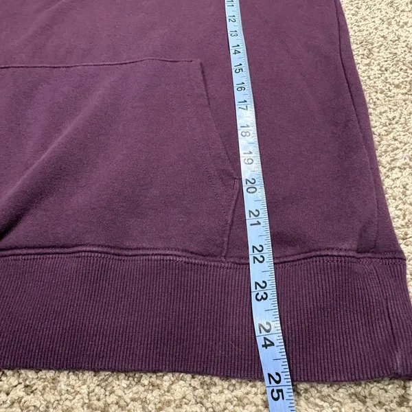 The North Face Womens Hoodie Pullover Purple Logo Graphic Cotton‎ Blend Size S - Image 9