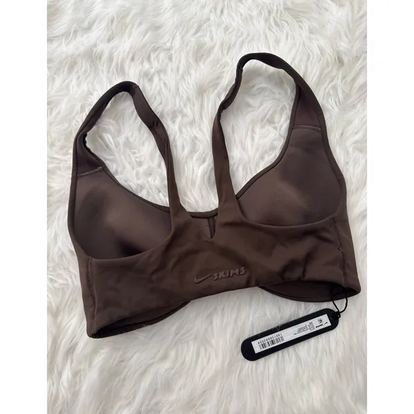 Nike Skims Matte Shaped Bottom Scoop Bra Dark Sepia Size Small - Image 7