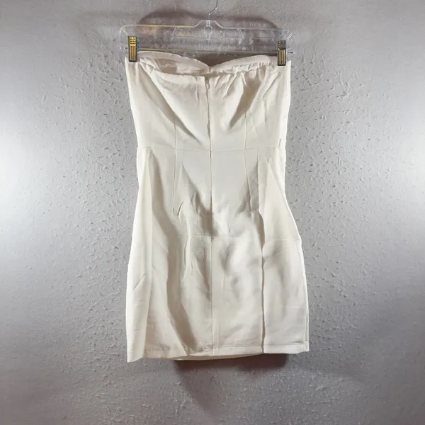 1552 |NWT Lulu's Draped Strapless Sweetheart Mini Cocktail Dress White Womens XS - Image 2