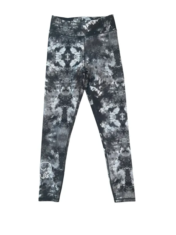 ivory ella Black & Gray Marble Tie-Dye Leggings - Image 2