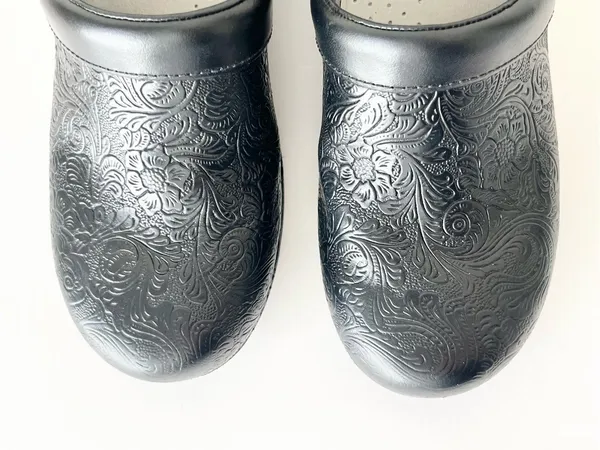Dansko LT Professional Floral Tooled Leather clogs comfort 39 US 8.5-9 - Image 7