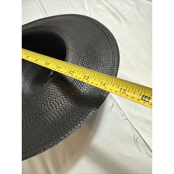 Nike Women's ROC Black Church Hat with Bow Size 6 1/2 Wide Brim - Image 9