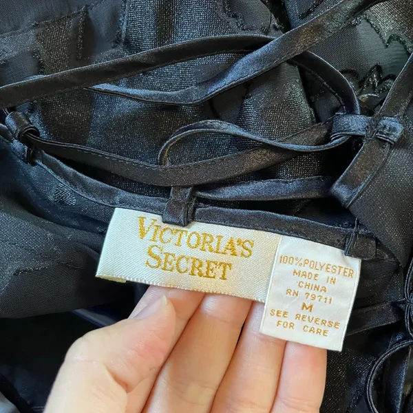 [Victoria's Secret] Vintage Black Sheer Bodysuit Teddy- Size M - Image 8
