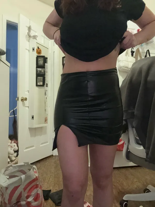 Pleather skirt Black - Image 4