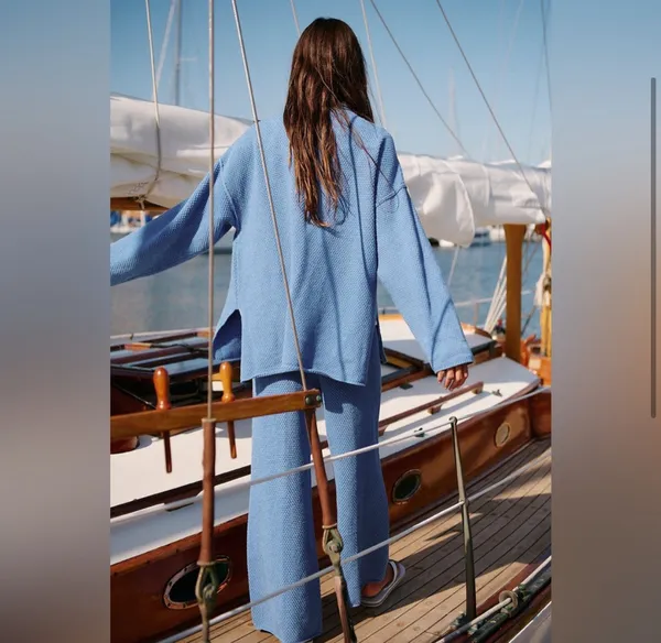 NWT Free People Hailee Set- Summers Blue Heather Size:Xs $128 MSRP Measurements are for a small from free people’s size chart No refunds or cancellations - Image 2