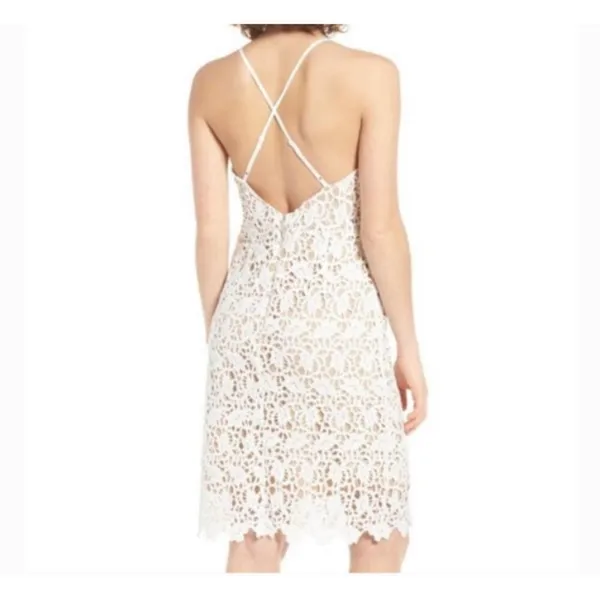 J.O.A. NWT Off white lace strappy back sheath cocktail party dress - Image 2