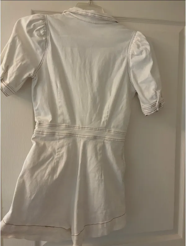 Denim Romper White - Image 3