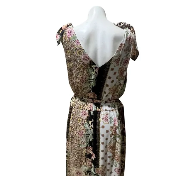 Lane Bryant Plus Size 28 Floral Chiffon Maxi Dress Sleeveless V-Neck - Image 8