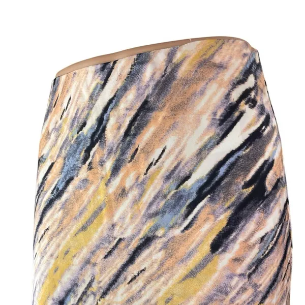 Aritzia Babaton Multicolor Abstract Striped High Waisted Midi Slip Skirt Size 2 - Image 2