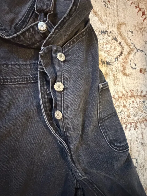 Old Navy Black Denim Overalls - Image 3
