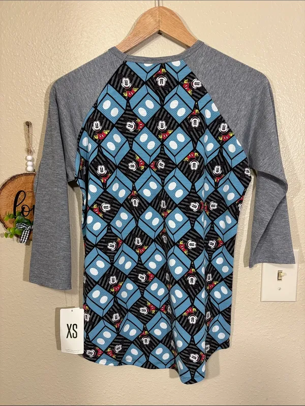 Disney Mickey Mouse Lularoe Randy Baseball Tee Size XS NEW - Image 6