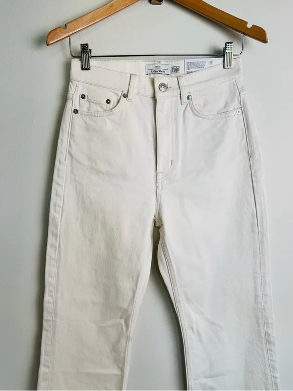 & Other Stories Cream High-Rise Wide Leg Jeans - Image 3