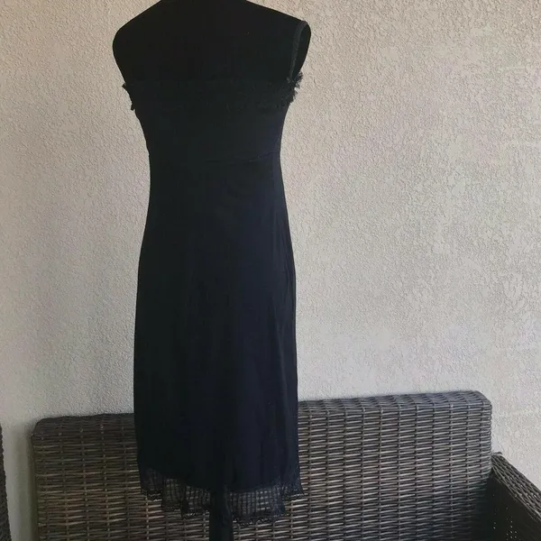 Maternal America Womens Dress Sz S Black Strapless Mesh Lace‎ Trim Maternity - Image 6