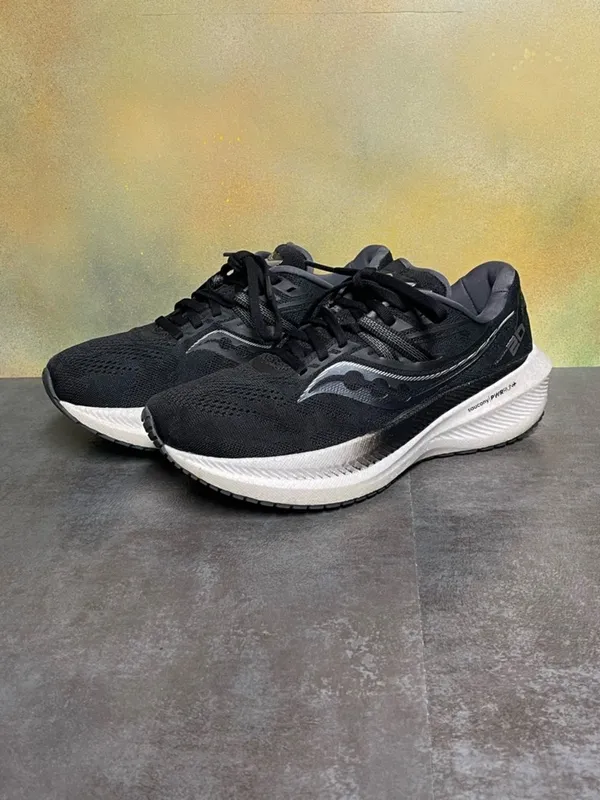 Saucony Triumph 20 Women's Black/White Running Shoes Size 8 - Image 3