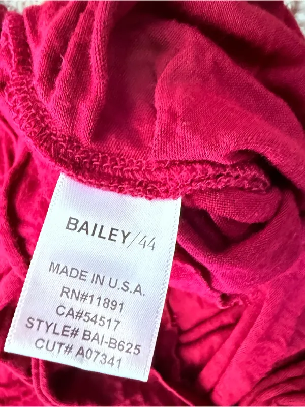 Bailey 44 Red Ruched Draped Knotted Twisted Sleeveless Stretch Off Shoulder Top - Image 5