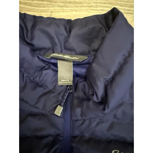 Eddie Bauer EB600 Goose Down Puffer Vest Purple Women's Size Large - Image 5