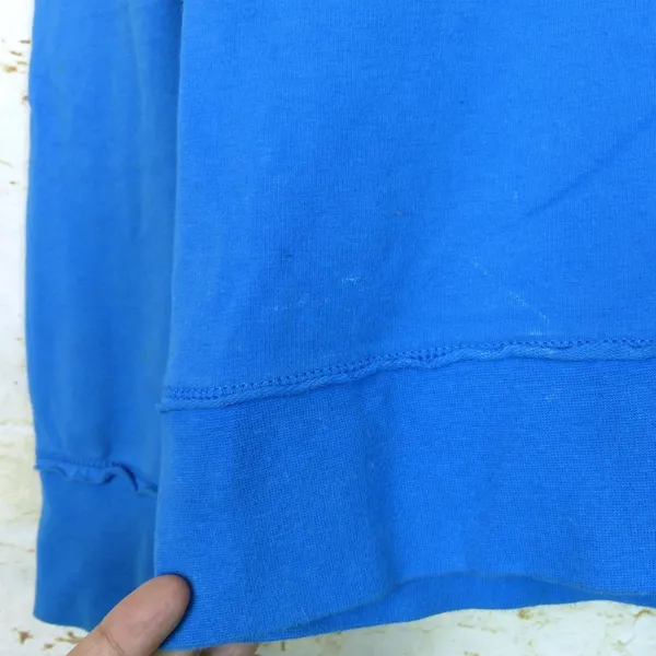 Disney Park Hoodie Womens M Blue Mickey Minnie Rainbow Zip Sweater Flaw Y2K - Image 11