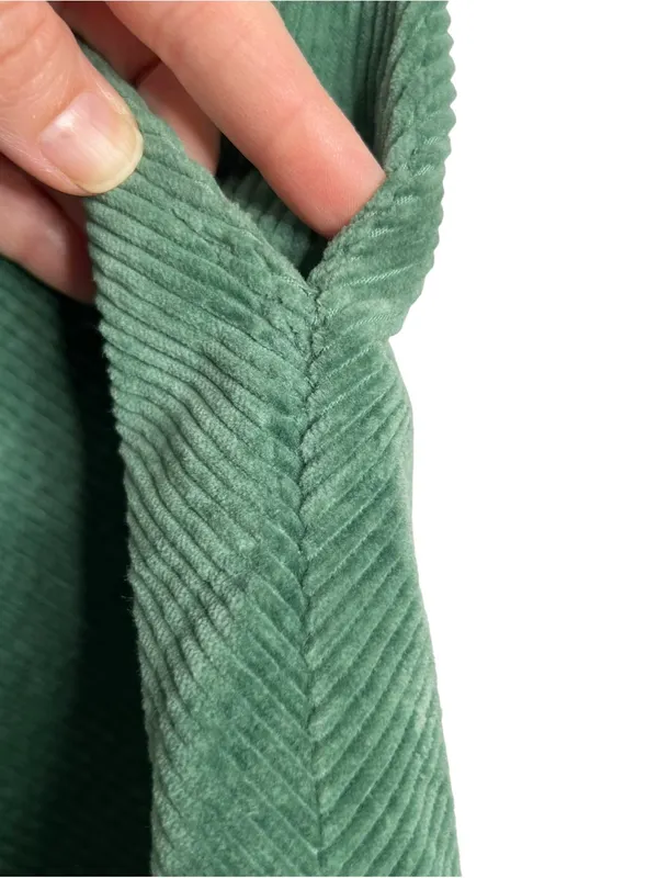 Boden Green Corduroy Pencil Skirt Academia LONG Length - Image 4