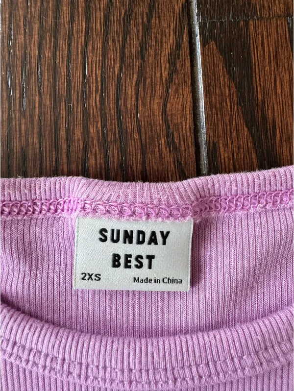 Aritzia Sunday Best Purple Baby Tee - Image 3