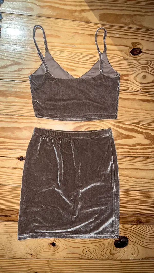 Velour Going Out Set Gray Size M - Image 2