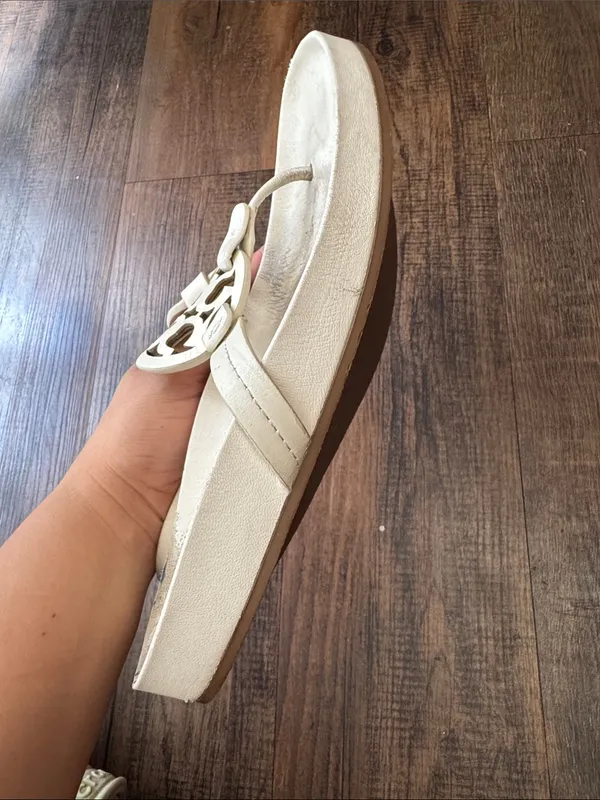 Tory Burch white  Logo Thong Sandals - Image 4