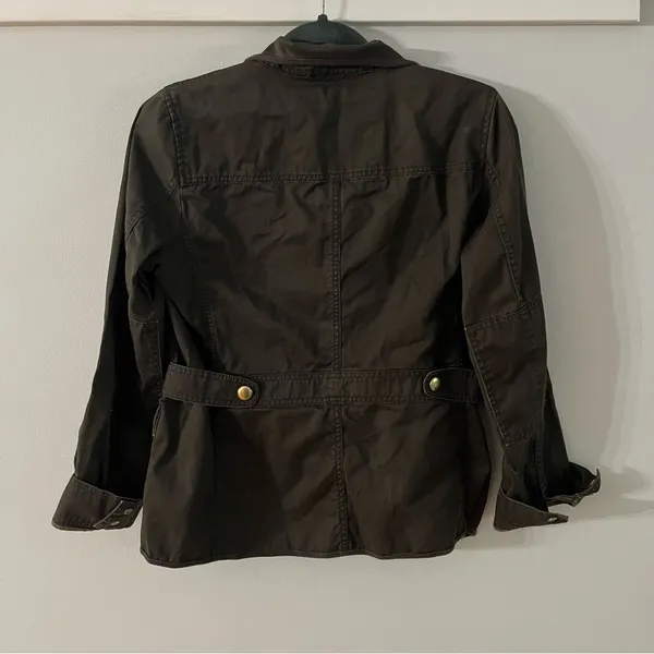 JCrew Resin-coated Black twill field jacket- Size Small - Image 8