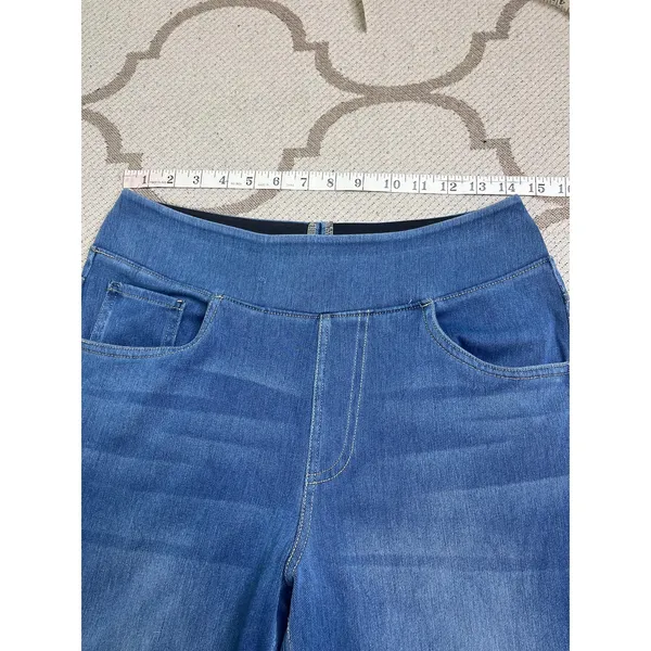 HALARA Flex High Waisted Pocket Baggy Wide Leg Blue Jeans, size Medium, 02775885 - Image 5