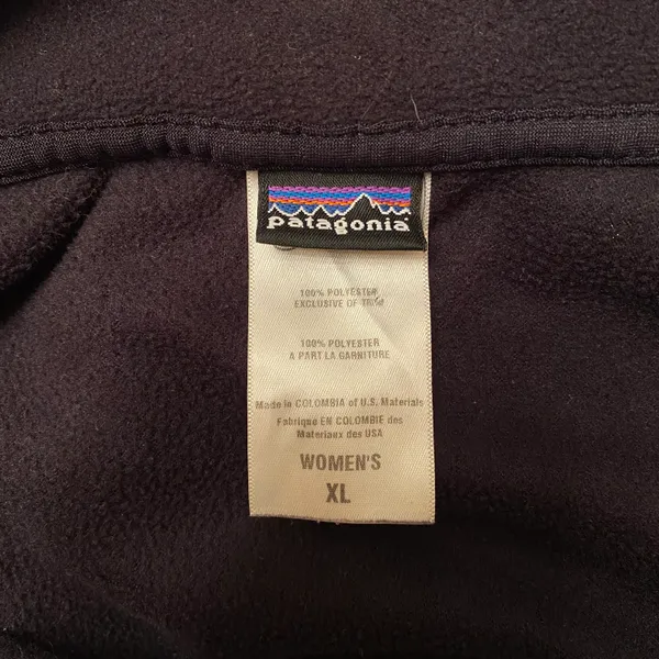 Patagonia Women’s Micro D-Luxe Quarter Zip Pullover Size XL Black - Image 3