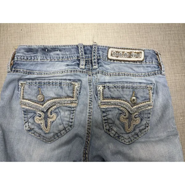 ROCK REVIVAL Women's Low-Rise Distressed Abrienda Skinny‎ Jeans - Size 26 - Image 5